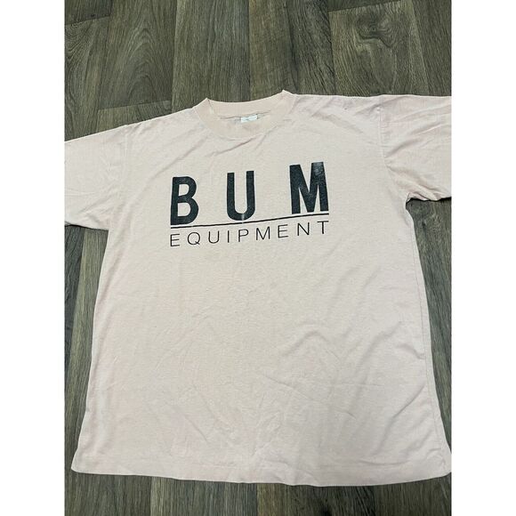 Vintage BUM Equipment T-Shirt Striped Boxy Crop Tee 90s Workout Gym Large 1994 - Picture 14 of 15